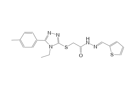 2-{[4-ethyl-5-(4-methylphenyl)-4H-1,2,4-triazol-3-yl]sulfanyl}-N'-[(E)-2-thienylmethylidene]acetohydrazide