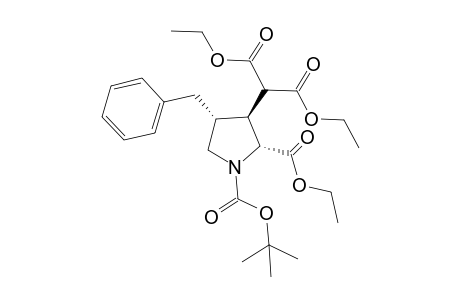 (2R,3S,4R)-3-(1,3-diethoxy-1,3-dioxopropan-2-yl)-4-(phenylmethyl)pyrrolidine-1,2-dicarboxylic acid O1-tert-butyl ester O2-ethyl ester