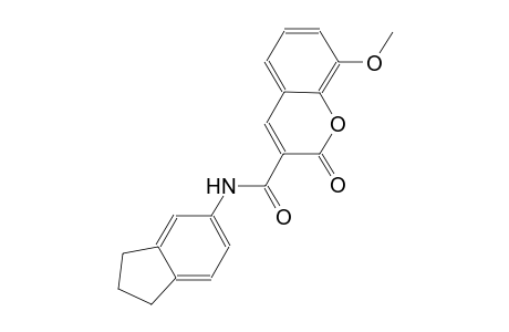 N-(2,3-dihydro-1H-inden-5-yl)-8-methoxy-2-oxo-2H-chromene-3-carboxamide