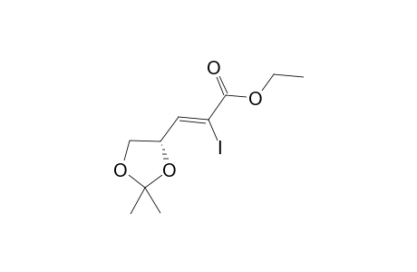 (Z)-3-[(4S)-2,2-dimethyl-1,3-dioxolan-4-yl]-2-iodo-2-propenoic acid ethyl ester