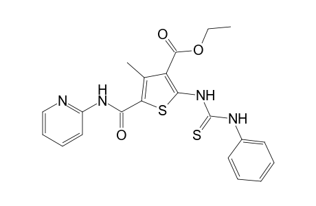 Ethyl 4-methyl-2-(3-phenylthioureido)-5-(pyridin-2-ylcarbamoyl)thiophene-3-carboxylate