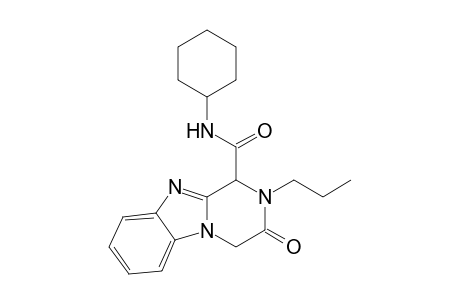 3-Oxo-2-propyl-N-cyclohexyl-1,2,3,4-tetrahydropyrazino[1,2-a]benzimidazole-1-carboxamide
