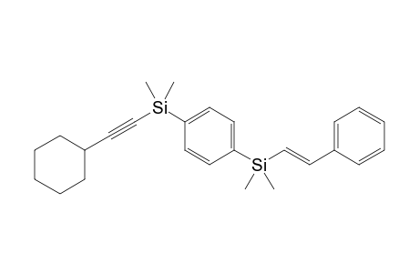 1-{[(cyclohexyl)ethynyl]dimethylsilyl}-4-{[(E)-styryl]dimethylsilyl}benzene
