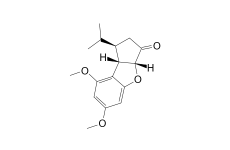 RAC-(1R,3AR,8BS)-6,8-DIMETHOXY-1-(1-METHYLETHYL)-2,3,3A,8B-TETRAHYDRO-1H-CYCLOPENTA-[B]-BENZOFURAN-3-ONE