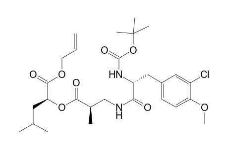 Allyl 2-[(N-(N'-(tert-butoxycarbonyl)-3-(3-chloro-4-methoxyphenyl)-D-alanino)-3'-Amino-2'-methylpropanoyl)oxy]-4-methylpentanoate