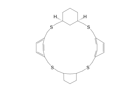cis-3,11,18,26-Tetrathiapentacyclo[26.2.2.2(13,16).1(5,9).1(20,24)]hexatriaconta-1(30),13,15,28,31,33-hexaene