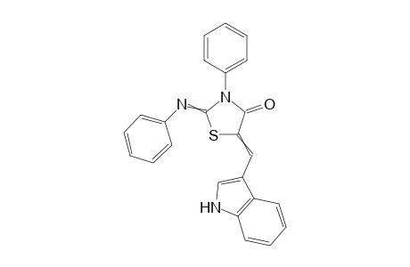 2-(phenylimino)-3-phenyl-5-(1H-indol-3-yl)methylene-1,3-thiazolidine-4-one