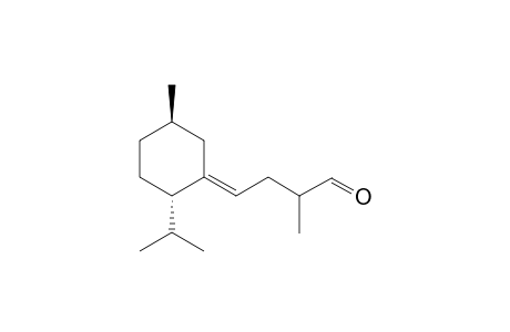 4-(2-(S)-Isopropyl-5-(R)-methylcyclohexylidene)-2-methylbutyraldehyde