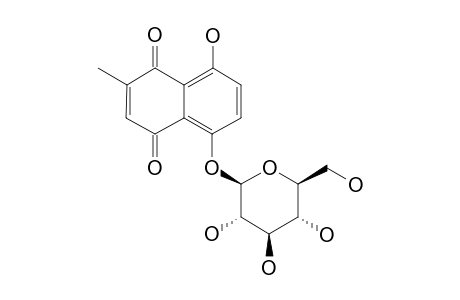 5,8-DIHYDROXY-2-METHYL-1,4-NAPHTHOQUINONE-5-O-BETA-GLUCOPYRANOSIDE