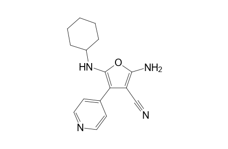 2-Amino-4-(4-pyridyl)-5-(cyclohexylamino)furan-3-carbonitrile