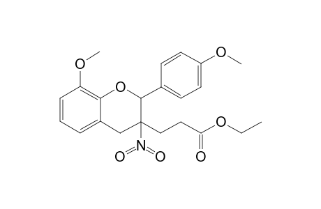 Ethyl 3-[3'-nitro-2'-(p-methoxyphenyl)-8'-methoxybenzopyran-3'-yl]-propionate