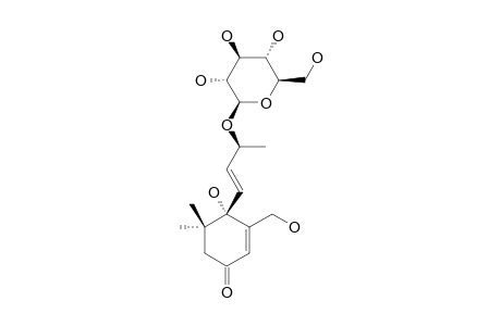 SPIONOSIDE-A;(6S,9S)-6-HYDROXYINAMOSIDE;(-)-(6S,9S)-9-O-BETA-D-GLUCOPYRANOSYLOXY-6,13-DIHYDROXY-3-OXO-ALPHA-IONOL