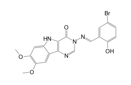 3-{[(E)-(5-bromo-2-hydroxyphenyl)methylidene]amino}-7,8-dimethoxy-3,5-dihydro-4H-pyrimido[5,4-b]indol-4-one