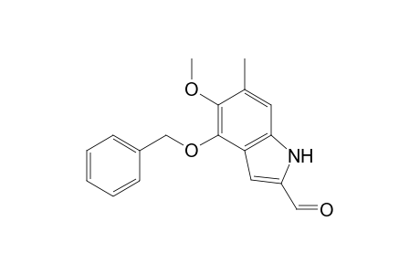 1H-Indole-2-carboxaldehyde, 5-methoxy-6-methyl-4-(phenylmethoxy)-