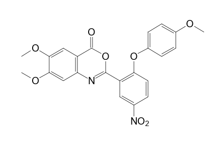 6,7-dimethoxy-2-[2-(p-methoxyphenoxy)-5-nitrophenyl]-4H-3,1-benzoxazin-4-one