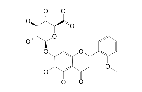 LATERIFLORIN;5,6-DIHYDROXY-7-GLUCURONYLOXY-2'-METHOXYFLAVONE