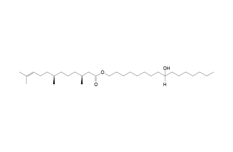 Plucheasesquiterpenyl hexadecanoate [3,7,11-Trimethyl dodeca-10-enyl-n-hexadecan-9'.alpha.-ol-1'-oate]