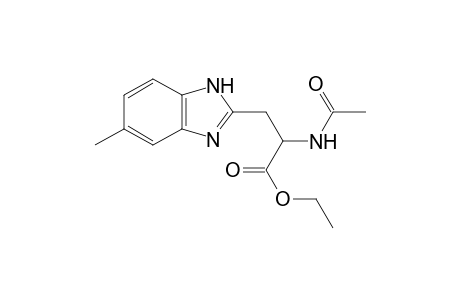 alpha-acetamido-5-methyl-2-benzimidazolepropionic acid, ethyl ester