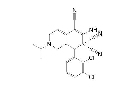 5,7,7(1H)-isoquinolinetricarbonitrile, 6-amino-8-(2,3-dichlorophenyl)-2,3,8,8a-tetrahydro-2-(1-methylethyl)-, (8R)-
