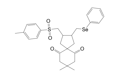 8,8-Dimethyl-2-(phenylselenomethyl)-3-[(p-toluenesulfonyl)methyl]-spiro[4,5]octa-6,10-dione