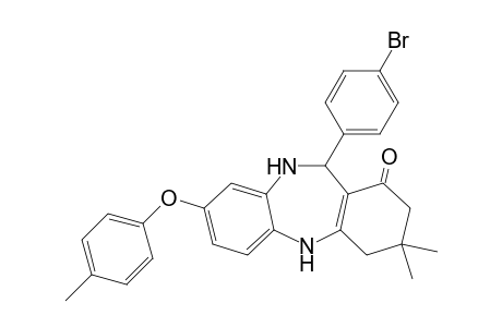 3,3-Dimethyl-8-[(p-methyl)phenoxy]-11-[(p-bromo)phenyl]-2,3,4,5,10,11-hexahydro-1H-dibenzo[b,e][1,4]diazepin-1-one