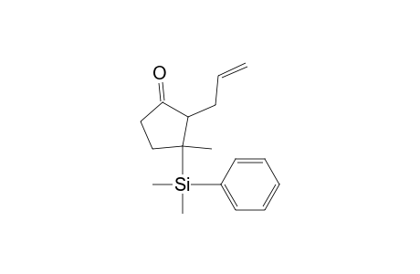 3-Dimethyl-(phenyl)silyl-2-allyl-3-methylcyclopentanone