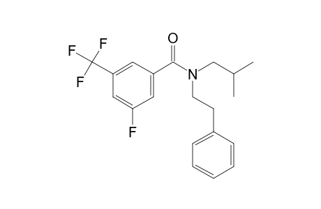 3-Fluoro-5-(trifluoromethyl)benzamide, N-(2-phenylethyl)-N-isobutyl-