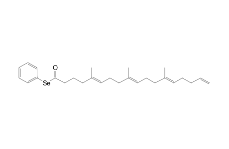 Se-Phenyl (5E,9E,13E)-5,9,13-trimethyloctadeca-5,9,13,17-tetraeneselenoate