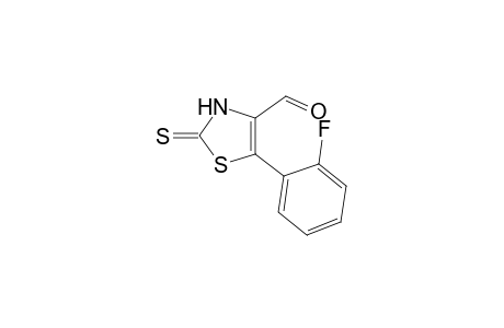 4-Thiazolecarboxaldehyde, 5-(2-fluorophenyl)-2,3-dihydro-2-thioxo-