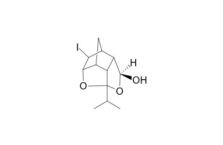 4,11-Dioxa-9-iodo-5-isopropyltetracycloundrcane-3-ol hemiacetal Cage Compound