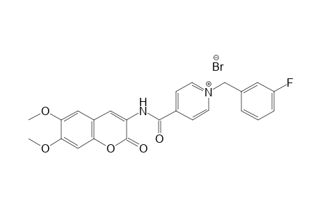 1-(3-Fluorobenzyl)-4-(6,7-dimethoxy-2-oxo-2H-chromen-3-ylcarbamoyl)pyridinium bromide
