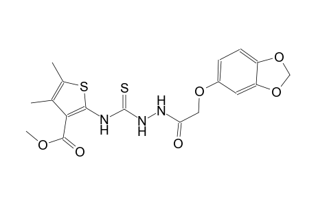 methyl 2-[({2-[(1,3-benzodioxol-5-yloxy)acetyl]hydrazino}carbothioyl)amino]-4,5-dimethyl-3-thiophenecarboxylate