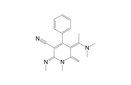 5-[1'-N,N-Dimethylimino)ethylidene]-1-methyl-6-methylene-2-(methylimino)-4-phenyl-1,2,5,6-pyridin-3-carbonitrile