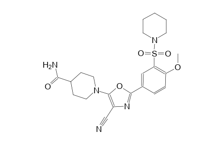 4-piperidinecarboxamide, 1-[4-cyano-2-[4-methoxy-3-(1-piperidinylsulfonyl)phenyl]-5-oxazolyl]-