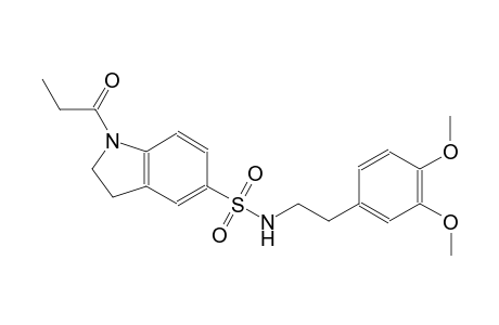 N-[2-(3,4-dimethoxyphenyl)ethyl]-1-propionyl-5-indolinesulfonamide