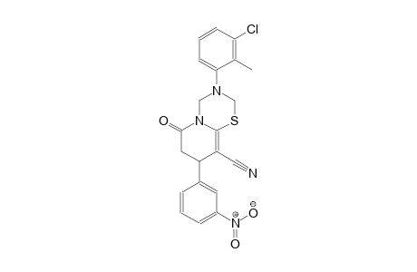 2H,6H-pyrido[2,1-b][1,3,5]thiadiazine-9-carbonitrile, 3-(3-chloro-2-methylphenyl)-3,4,7,8-tetrahydro-8-(3-nitrophenyl)-6-oxo-