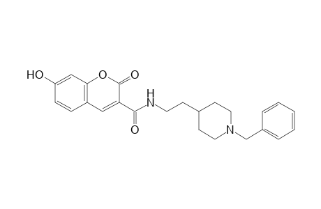 N-[2-(1-Benzylpiperidin-4-yl)ethyl]-7-hydroxy-2-oxo-2H-chromene-3-carboxamide