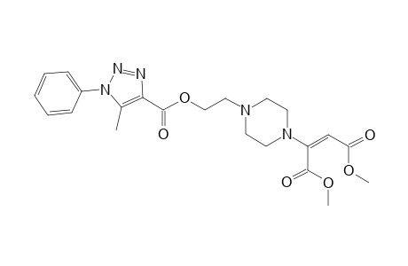 1-[(E)-1,2-(Dimethoxycarbonyl)ethen-1-yl]-4-[2-(5-methyl-1-phenyl-1H-1,2,3-triazole-4-carboyloxyl)eth-1-yl]piperazine