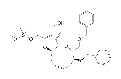 (2E,2'S,3'R,5'Z,8'S,9'R)-3-{(8'-Benzyloxy-9'-benzyloxymethyl-2'-vinyl-2',3',4',7',8',9'-hexahydrooxonin-3'-yl)oxy}-4-(tert-butyldimethylsilyloxy)-2-butenol