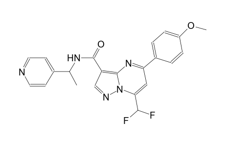 7-(difluoromethyl)-5-(4-methoxyphenyl)-N-[1-(4-pyridinyl)ethyl]pyrazolo[1,5-a]pyrimidine-3-carboxamide