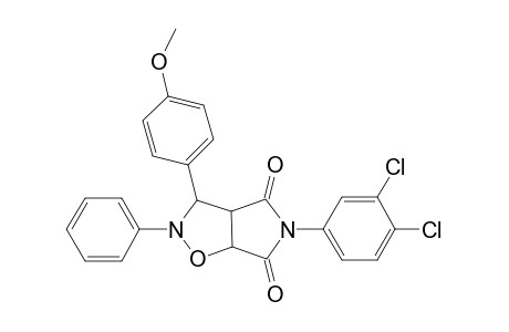 5-(3,4-dichlorophenyl)-3-(4-methoxyphenyl)-2-phenyl-3a,6a-dihydro-3H-pyrrolo[3,4-d]isoxazole-4,6-dione