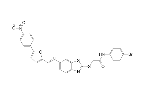 acetamide, N-(4-bromophenyl)-2-[[6-[[(E)-[5-(4-nitrophenyl)-2-furanyl]methylidene]amino]-2-benzothiazolyl]thio]-