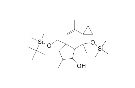 (-)-spiro[1-[(tert-Butyldimethylsiloxy)methyl]-3,5,8-trimethyl-5-(trimethylsiloxy)bicyclo[4.3.0]non-2-en-7-ol-4,1'-cyclopropane]