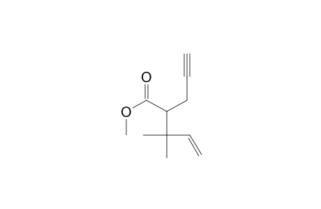 4-Pentenoic acid, 3,3-dimethyl-2-(2-propynyl)-, methyl ester