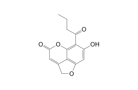 Furo[4,3,2-de][1]benzopyran-4(2H)-one, 7-hydroxy-6-(1-oxobutyl)-