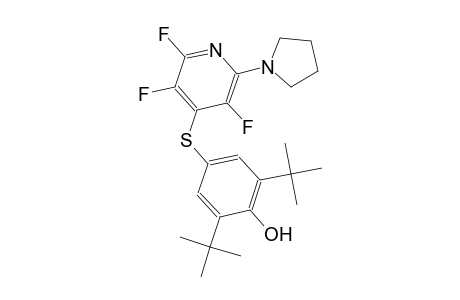 2,6-Ditert-butyl-4-[(2,3,5-trifluoro-6-pyrrolidin-1-yl-4-pyridyl)sulfanyl]phenol