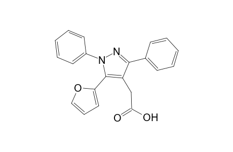 1H-Pyrazole-4-acetic acid, 5-(2-furanyl)-1,3-diphenyl-