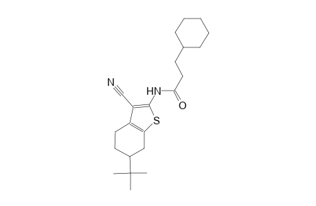 N-(6-tert-butyl-3-cyano-4,5,6,7-tetrahydro-1-benzothien-2-yl)-3-cyclohexylpropanamide