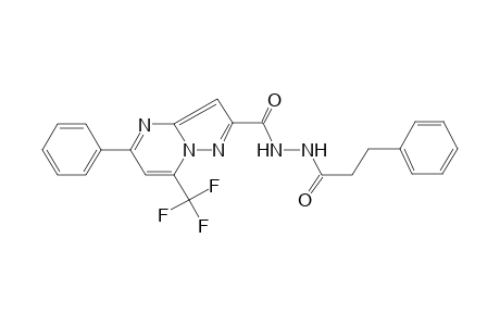 5-Phenyl-N'-(3-phenylpropanoyl)-7-(trifluoromethyl)pyrazolo[1,5-a]pyrimidine-2-carbohydrazide