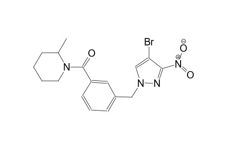 1-{3-[(4-bromo-3-nitro-1H-pyrazol-1-yl)methyl]benzoyl}-2-methylpiperidine